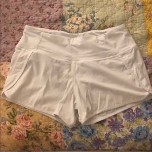 White lulu lemon shorts